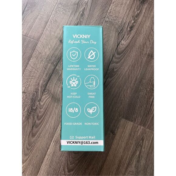 Vickniy Insulated Water Bottle 40OZ - Cold-48h Hot-24h, Sweat-Proof, Large Stain - Picture 6 of 10